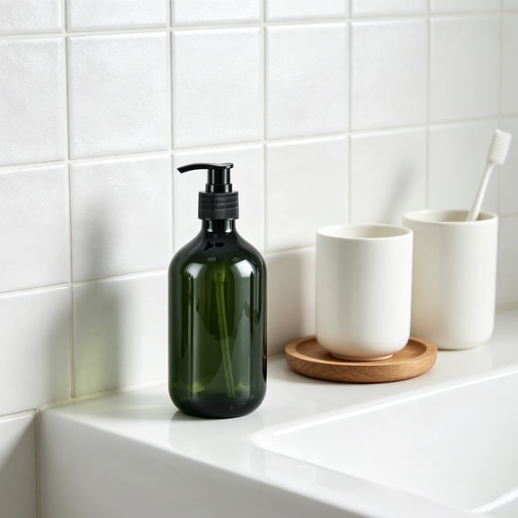Cheapark Pump Bottle Boston Round 16.9 Fl Oz Screw Pump For Lotion Hand Soap Dispensing Home Travel Personal Care Use Gift