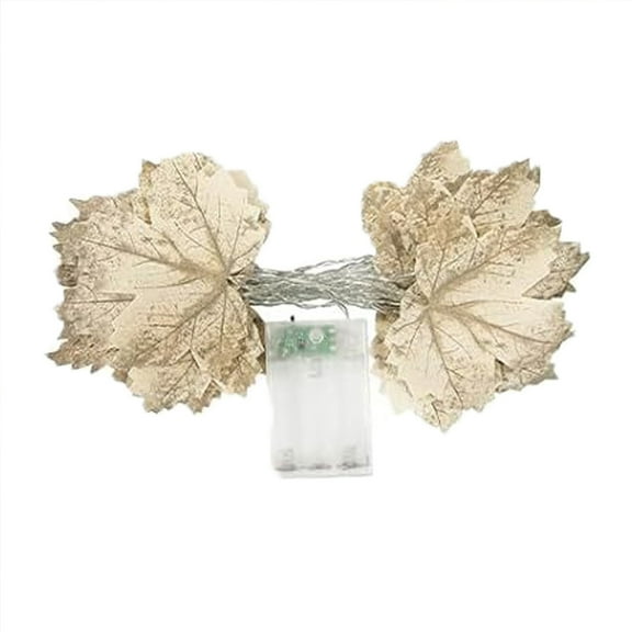 Cheapark Realistic Large Maple Leaf String Lights Led Fall Light Garland For Indoor Outdoor Halloween Home Seasonal Decor