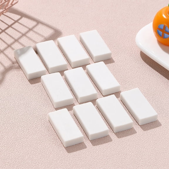 Cheapark Rectangular White Eraser 3.8x1.8x0.8cm Stationery Cleaning Tool Gift
