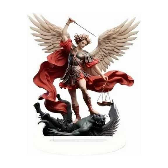 Cheapark Red Swordsman Acrylic Table Statue Desktop Decor for Living Room Study Anime Inspired Collectible Display Piece and Home Decor