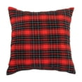 thumbnail image 1 of Cheapark Red White Tartan Plaid Throw Pillow Covers - Woven Linen Outdoor Cushion Cases, Abstract Checkered Design, Festive Couch Decor, 1 of 6