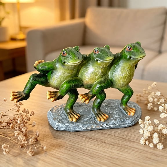 Cheapark Resin Dancing Frog Figurine For Bonsai Mini Landscape Tabletop Decor Gift