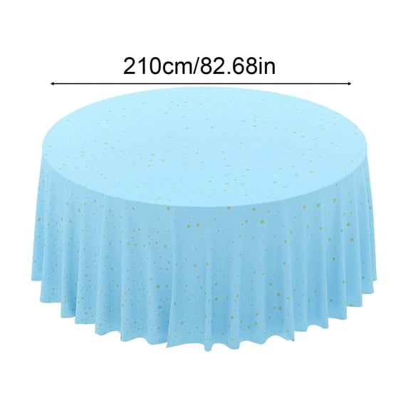 Cheapark Round Party Tablecloth Large Size Festive Table Cover 82.68 Inch Diameter Soft Fabric Table Cover For Home Gathering Party Daily Festival Dining Table Layout Decor Gift