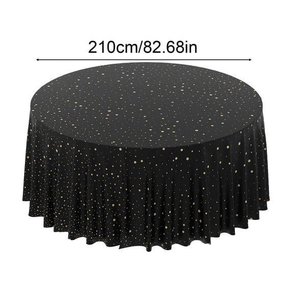 Cheapark Round Party Tablecloth Large Size Festive Table Cover 82.68 Inch Diameter Soft Fabric Table Cover For Home Gathering Party Daily Festival Dining Table Layout Decor Gift