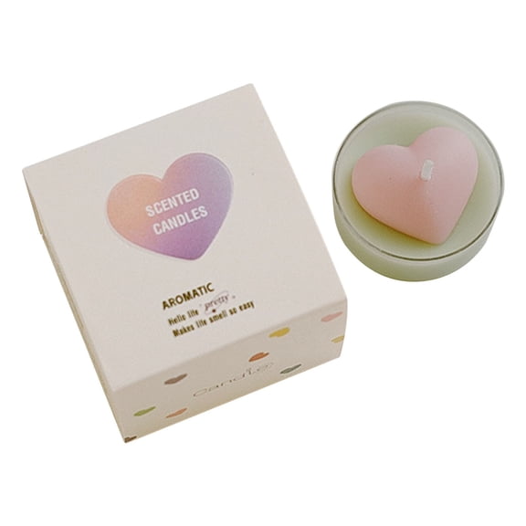 Cheapark Round Scented Candle in Heart Shape Aromatherapy Tea Light Candles for Birthday Anniversary Romantic Dinner and Home Decor