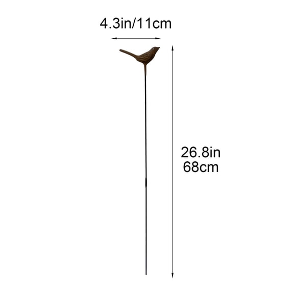 Cheapark Rusted Metal Double Bird Figurine Stake For Ground Plug Garden Yard Decoration Gift