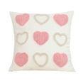 thumbnail image 1 of Cheapark Scandinavian Style Velvet Heart Pillow Cover 18x18 Inches With 3D Embroidery Valentines Day Gift For Couples Sofa Bedroom Home Decoration Set of 2, 1 of 6