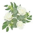 thumbnail image 1 of Cheapark Scented Rose Candle Wreath - Artificial Silk Flower & Leaf Ring Decor for Valentine's Day Wedding, Party Table Centerpieces & Romantic Dinner Candlestick Accents, 1 of 6