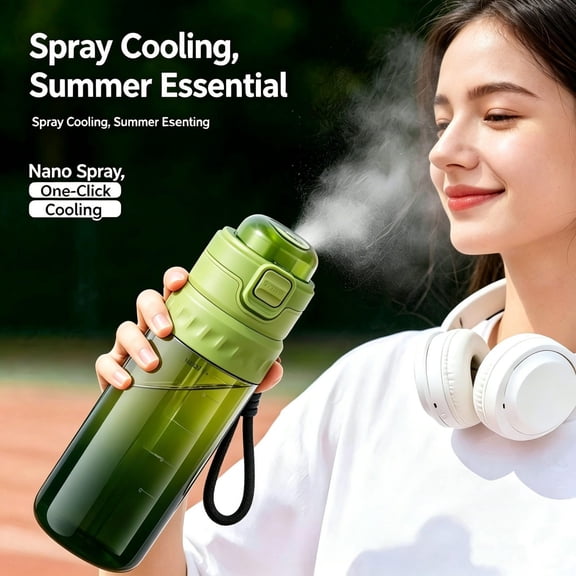 Cheapark Shockproof Spray Water Cup Portable Outdoor Summer Drinking Vessel Gift
