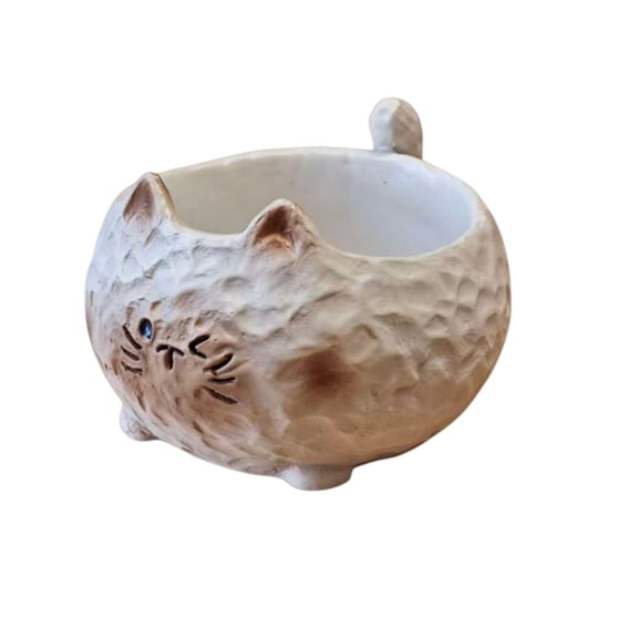Cheapark Siamese Cat Planter Cute Kitten Succulent Pot Small Flower Container for Home Garden Windowsill Tabletop Decor