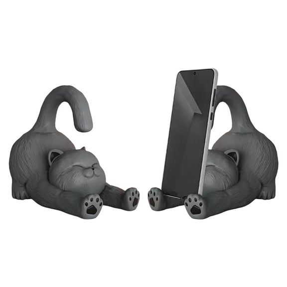 Cheapark Siamese Cat Shaped Universal Stand For Cellphone And Tablet Desktop Ornament Gift