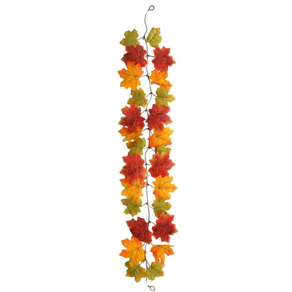 Cheapark Simulated Maple Leaf Vine Garland - Bulk Fall Foliage Decor For Indoor Outdoor Wall Wreath Arrangements