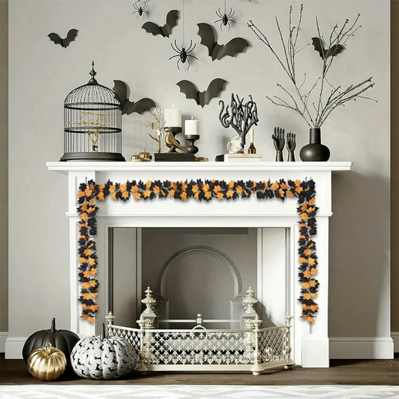 Cheapark Simulated Maple Leaf Vines, Leaves Halloween Thanksgiving, Room Living Scene Layout, Festival Decor Ornament