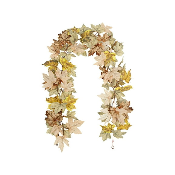 Cheapark Simulated Maple Leaf Vines - Realistic Leaves For Halloween & Thanksgiving Festival Decor, Ideal For Room & Living Room Scene Layout, Enhances Fall Home Ambiance