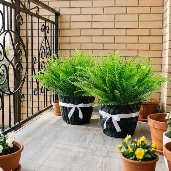 Cheapark Single Stem Five Fork Artificial Fern Green Plant Home Decor Gift