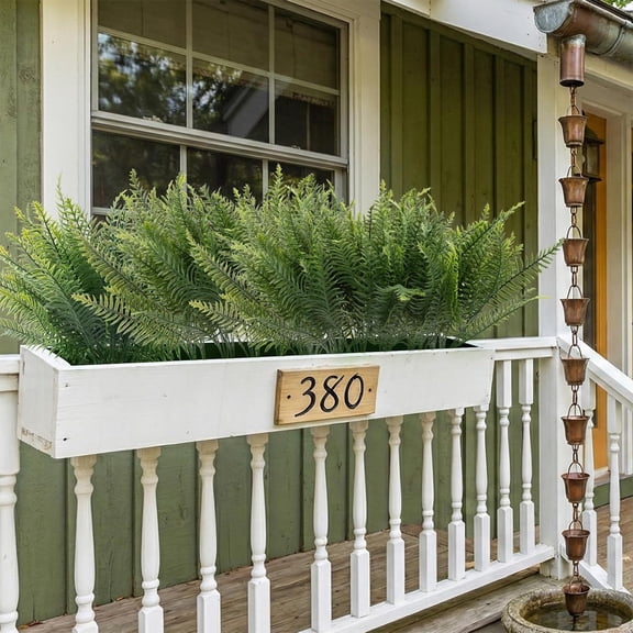 Cheapark Single Stem Five Fork Artificial Fern Green Plant Home Decor Gift