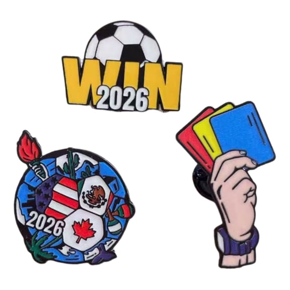 Cheapark Soccer Pin Badge Metal Football Brooch for Sports Fans Collection Souvenir Gift Game Day Commemorative Accessory Gift