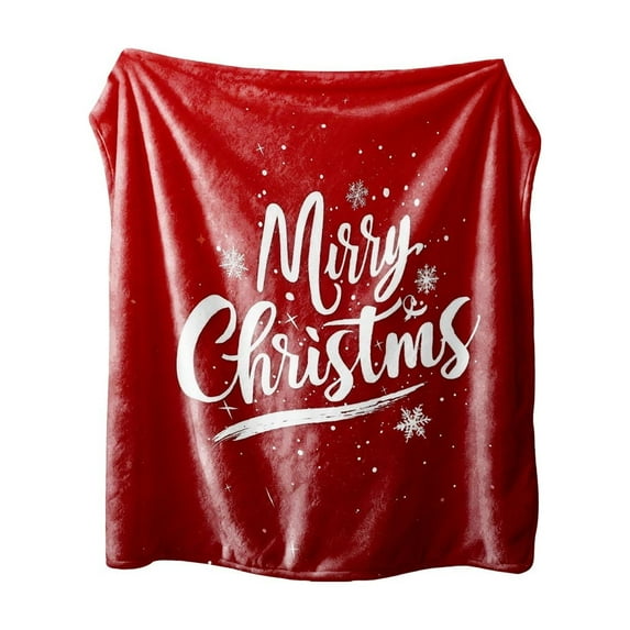 Cheapark Soft Flannel Christmas Print Blanket - 29.5x39.4in Comfortable Throw, Suitable for Bedroom, Sofa & Indoor Holiday Decor