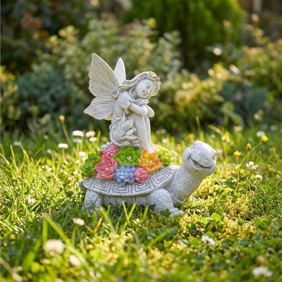 Cheapark Solar Powered Resin Dwarf Figurine Lamp For Outdoor Backyard Garden Ornament Gift