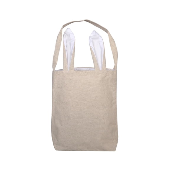 Cheapark Spacious Durable Gift Easter Rabbits Tassel Bag Egg Storage Tote Decorative Organizer for Holiday Home Party Decor