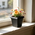 thumbnail image 1 of Cheapark Square Plastic Planter Ceramic Style Flower Pot thickened root control pot for floral greenery garden balcony home garden practical decorative pot Gift, 1 of 6