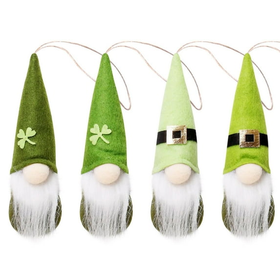 Cheapark St. Patrick's Day Gnome Decoration, Faceless Figurine Statue