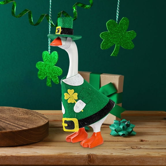 Cheapark St. Patrick's Day Holiday Decoration Set for Large White Goose Outdoor Yard