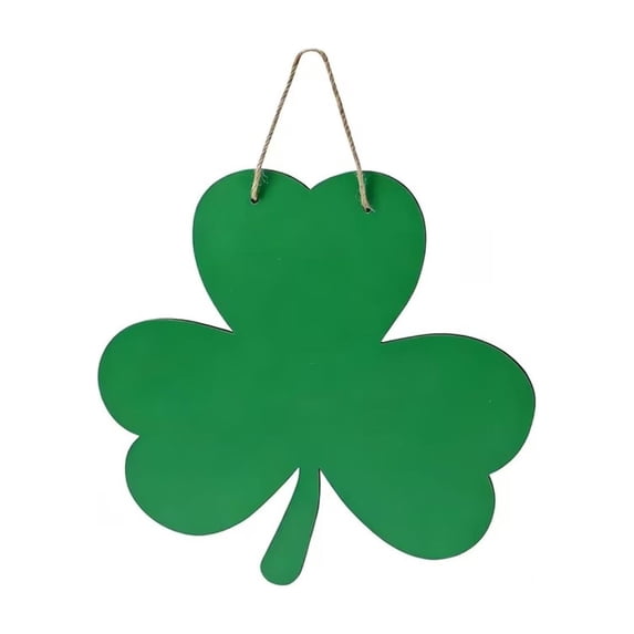Cheapark St Patricks Day Shamrock Door Sign Farmhouse Welcome Decor Wooden Front Door Hanging Decoration