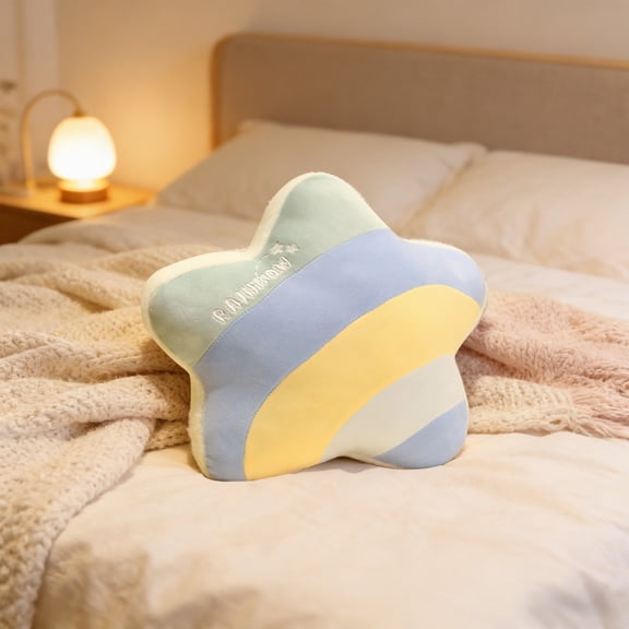 Cheapark Star Throw Pillow Office Lumbar Support Cushion Workspace Relaxing Rest Back to School Cute Soft Decorative Pillow Accessory