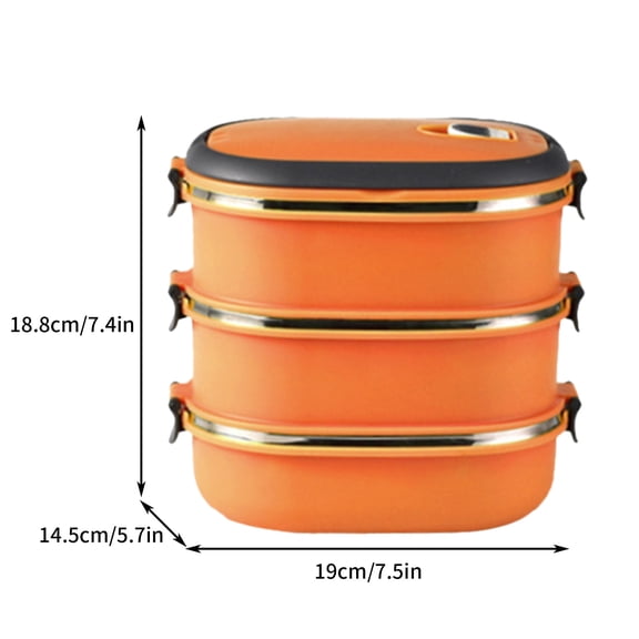 Cheapark Storage Lunch Box Insulated Container Stainless Steel Insulation Thermal Bento Portable Easy Cleaning Food