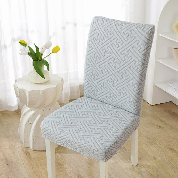 Cheapark Straight Back Dining Chair Cover Great Wall Pattern Chair Slipcover for Home Kitchen Daily Dining Room Decor