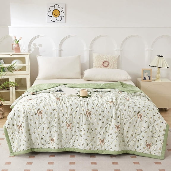 Cheapark Summer Blanket Lightweight Thin Quilt Core 59*78.7 Inch For Home Bedroom Summer Sleeping Machine Washable Air Conditioner Quilt For Cool Rest Gift