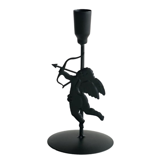 Cheapark Tall Iron Metal Candlestick - Elegant Stable Base Wedding Home Gift Decor For Dining Table Mantel Christmas Valentine's D ay Romantic