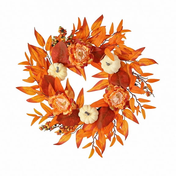 Cheapark Thanksgiving Artificial Pumpkin Maple Leaf Decoration - Halloween Home Wall Hanging For Festival Door Decor, Seasonal Pumpkin Ornament