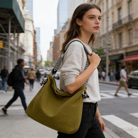 Cheapark Tote Bag Large Capacity Shoulder Bag Daily Commute Travel Use Back to School Fashion Stylish Crossbody Carry Handbag