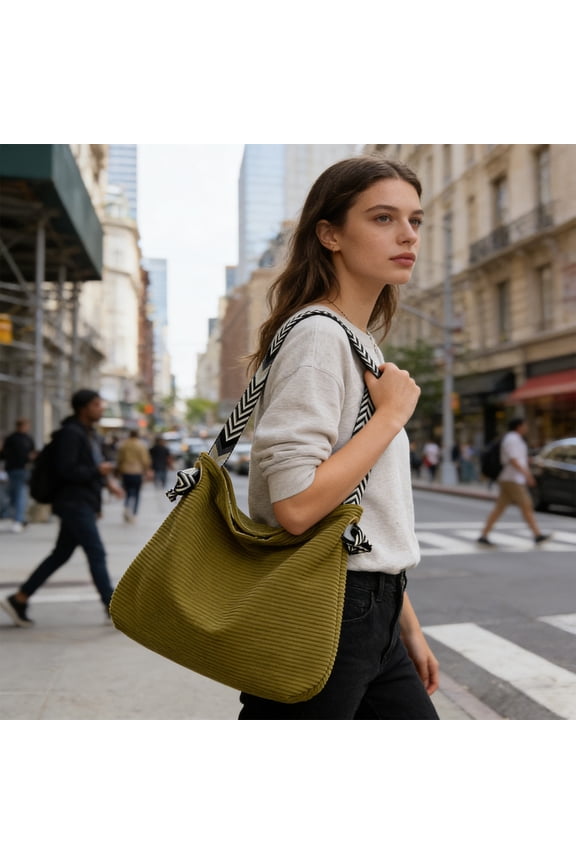 Tote Bag Large Capacity Shoulder Bag Daily Commute Travel Use Back to School Fashion Stylish Crossbody Carry Handbag