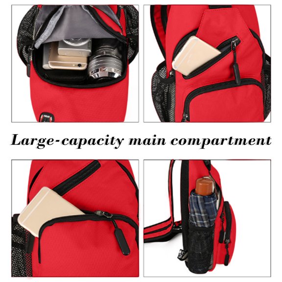 Cheapark Unisex Multifunctional Chest Bag Adjustable Single Double Shoulder Pack Gift