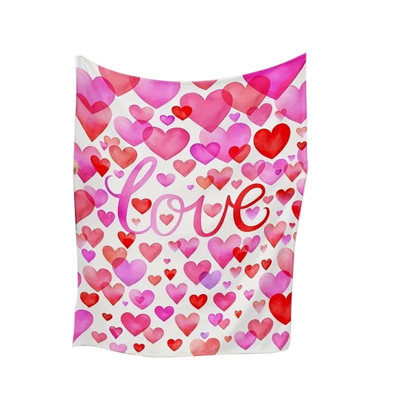 Cheapark Valentines Day Flannel Blanket - Digital Print Design, Soft Nap Cover for Couch & Bed, Cozy Decor for Couples & Daily Use