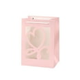 thumbnail image 1 of Cheapark Valentines Day Flower Tote Bag - Transparent Window Gift Bag, Chic Present Holder for Girlfriend & Special Someone, 1 of 6