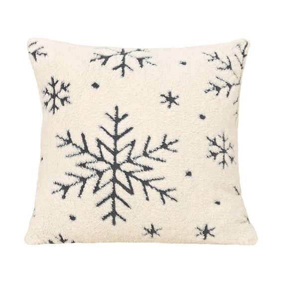 Cheapark Velvet Snowflake Christmas Pillow - Soft Cushion for Living Room Sofas & Bedrooms, Fabric Decor Enhancing Holiday Home Comfort