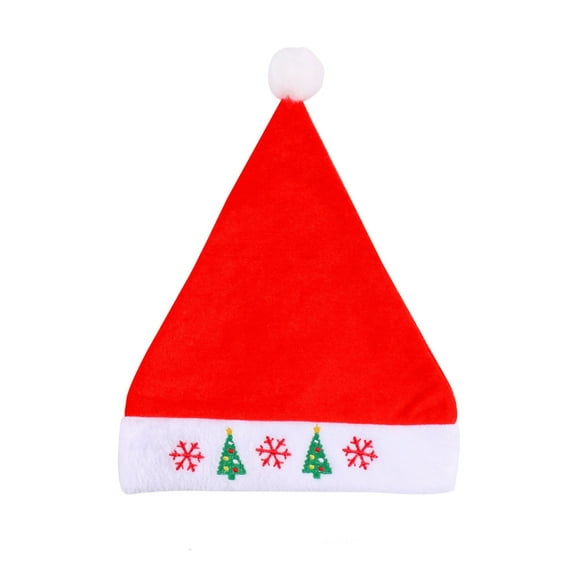 Cheapark Velvet Thickened Embroidered Santa Hat - Adult Elk Design Holiday Dress Up Accessory & Festive Gift