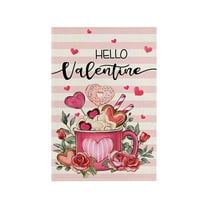 Cheapark Vibrant Valentines Gift Day Garden Flag Outdoor Yard Festival Decorative Banner for Home Holiday Celebration
