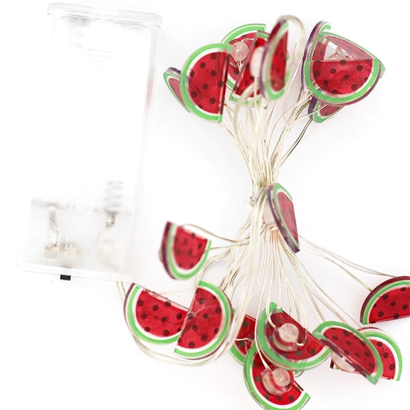 Cheapark Watermelon String Lights Summer Fruit Shaped LED Lanterns Decorative Watermelon Lights for Camping Tent Bedroom Patio Summer Party Ambient Lighting Gift