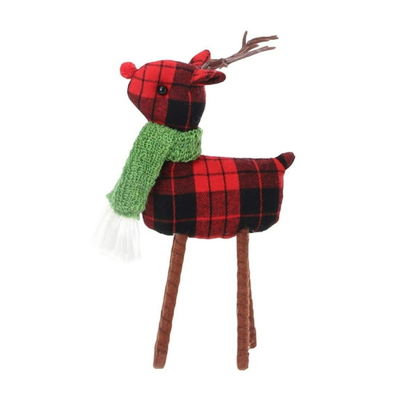 Cheapark Whimsical Deer Christmas Doll - Festive Mood Desktop Decor, Scene-Setting Props for Home Holiday Tree Gift & Indoor Celebrations