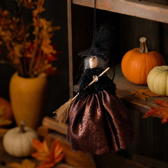 Cheapark Witch Apron, Halloween Hanging Ornament, Home Kitchen Party Decor, Fabric Adult Cooking Apron, Standard Size, 1 PC