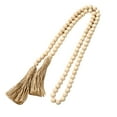 thumbnail image 1 of Cheapark Wood Beads Garland with Tassels 5 Styles Beads Natural Wooden Bead, 1 of 8