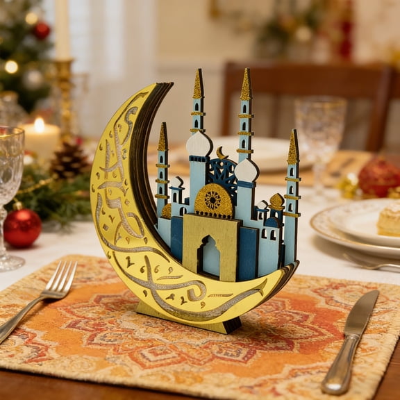 Cheapark Wooden Arab Festival Figurine Decor Home Living Room Desktop Tabletop Middle Eastern Decor Supply