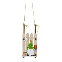 Cheapark Wooden Christmas Sled Pendants - Tree Ornaments for Office & Party Hanging, Festive Decor for Holiday Season