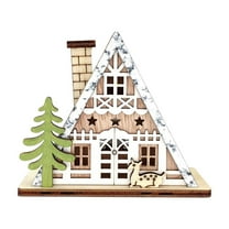 Cheapark Wooden Lighted Christmas Ornaments - Handcrafted Wooden Crafts for Room Decor & Heartwarming Holiday Gifts
