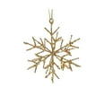 thumbnail image 1 of Cheapark Wrought Iron 3D Champagne Snowflake Ornaments - Elegant Christmas Tree Pendants, Festive Holiday Decor, Luxe Home Accent, 1 of 6